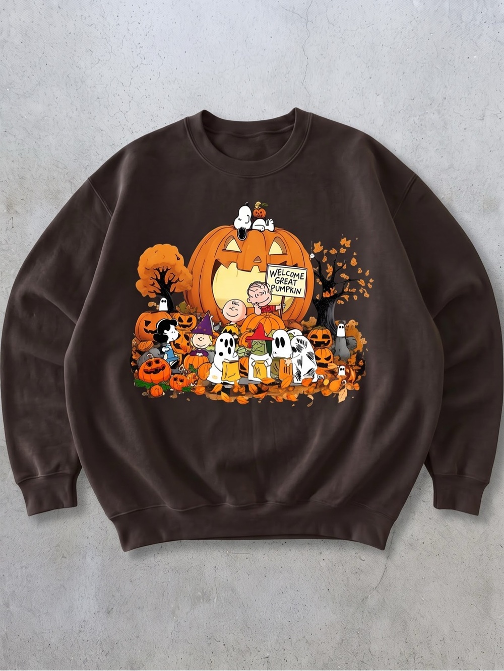 Brown Halloween Pumpkin Peanuts
Crewneck Sweatshirt